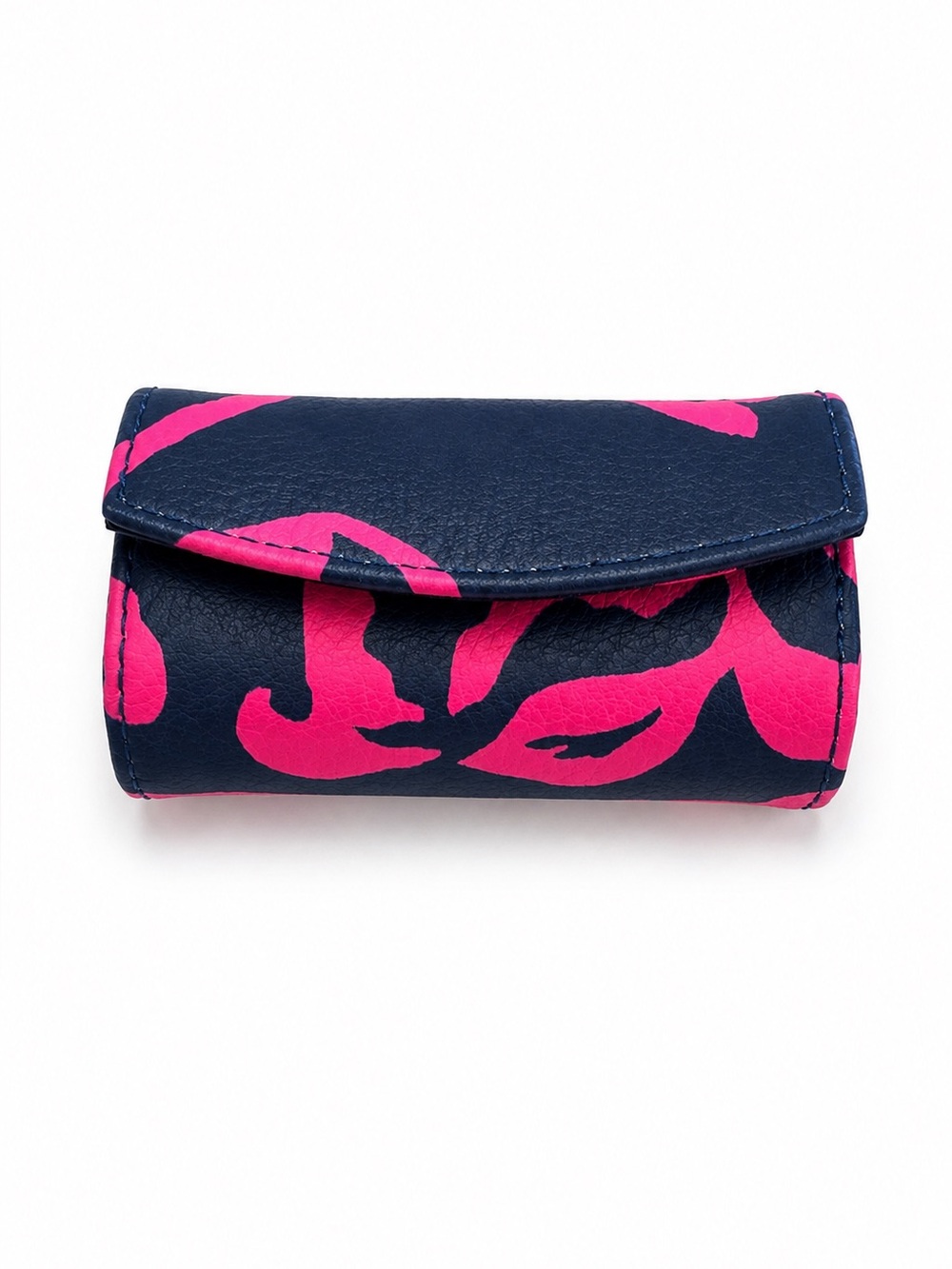 NEW Lilly Pulitzer Lipstick Holder Mirror Navy Pink Limited Edition